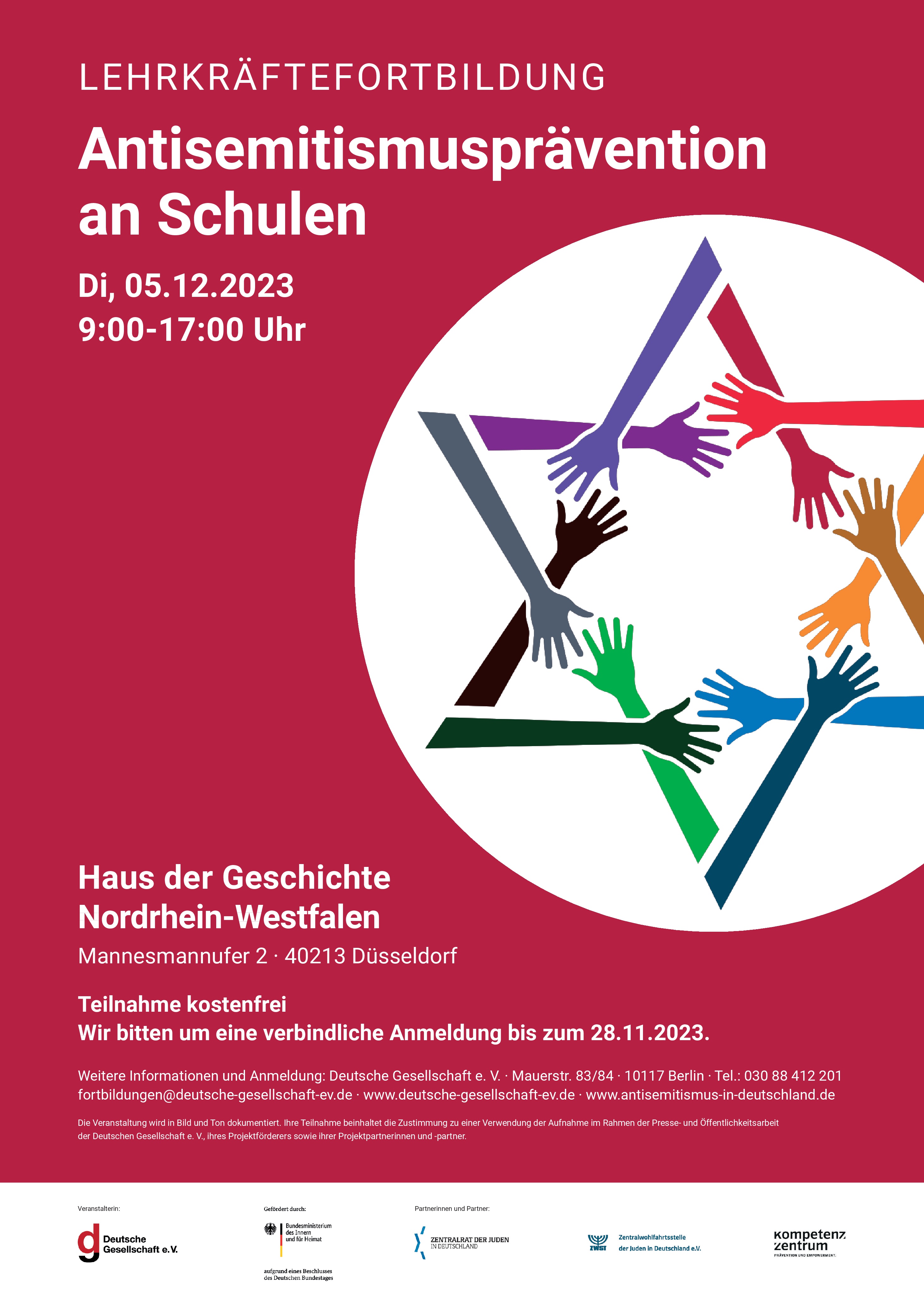 Deutsche Gesellschaft Plakat Lehrkrftefortbildung Dsseldorf