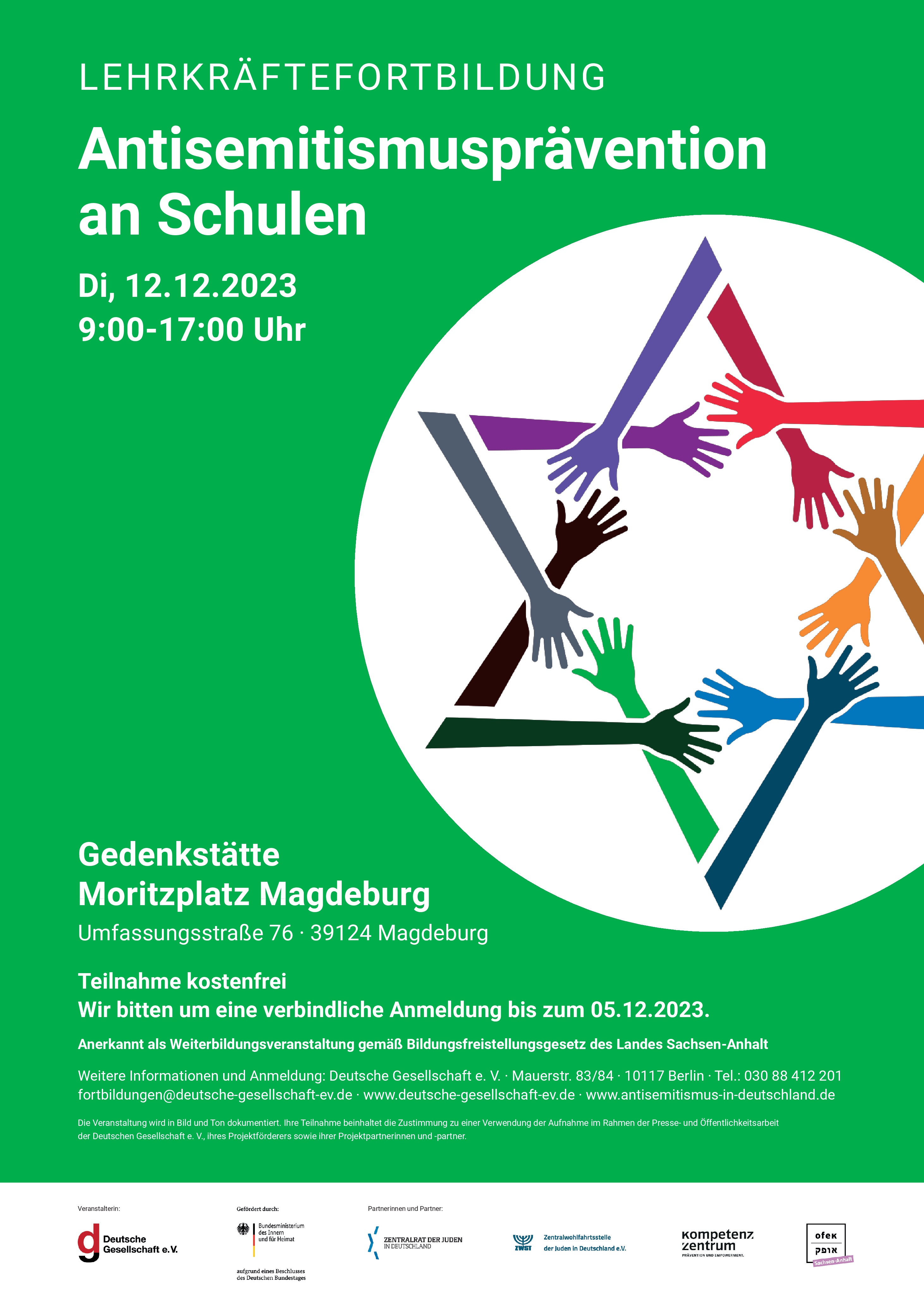 Deutsche Gesellschaft Plakat Lehrkrftefortbildung Magdeburg